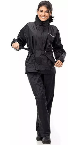 Capa Roupa Chuva Nylon Feminina Preto Pantaneiro