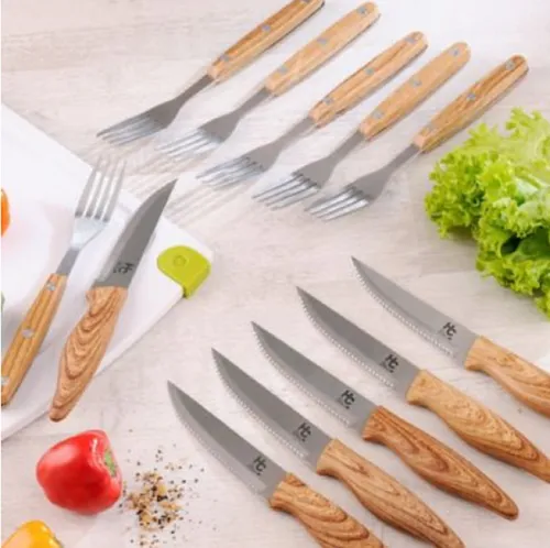 Set Cubiertos Cuchillo Y Tenedor 12 Piezas, Especial Asados