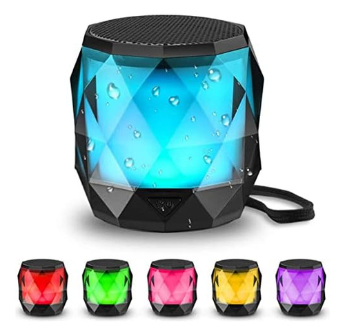 Altavoz Bluetooth Portátil Con Luces, Luz Nocturna Inalámbri