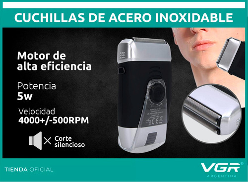 Maquina Corta Pelo Rasuradora Shaver Recargable Vgr V-307