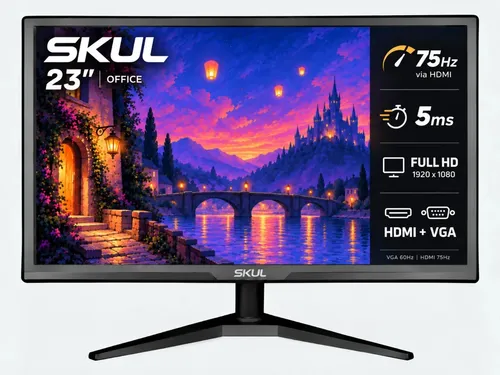 Monitor Skul 23 Office Led 5ms 75hz Hdmi Vga Sm235ms75y Skul