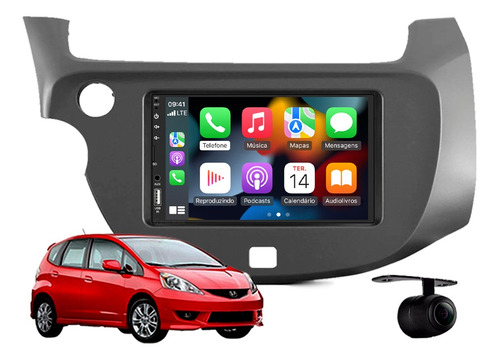 Central Multimidia Apple Carplay Honda Fit 2013 2014