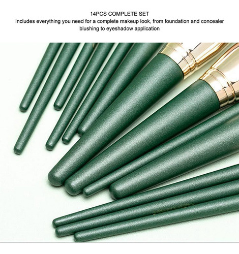 Set De 14 Brochas De Maquillaje Para Sombras De Ojos Y Color