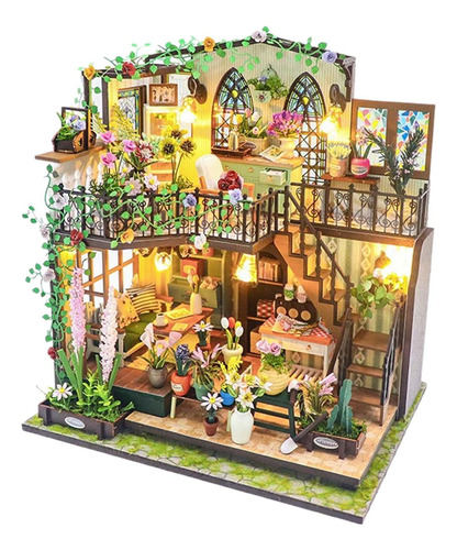 Diy Kits De Casa De Bonecas Em Miniatura Casa De Jardim Em