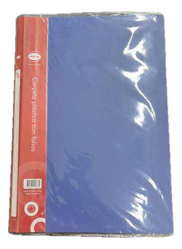 Carpeta Plastica Oficio 20 Folios Util-of Color Azul 