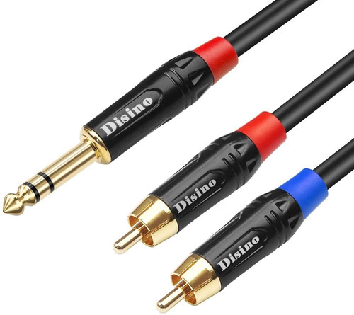 Cable 6.35mm Trs Macho A Dual Rca, 10 Pies/20 Awg