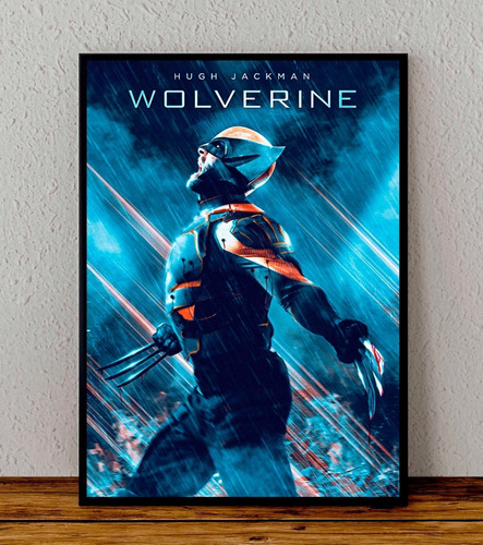 Cuadro 33x48 Poster Enmarcado Wolverine X Men Pelicula