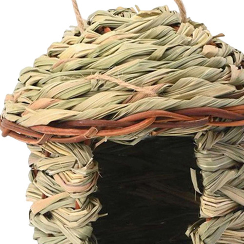 Casa Para Pájaros De Hierba Para Colgar, Casa Para