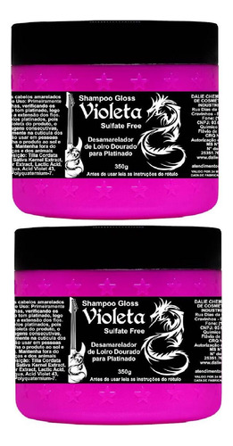 Shampoo Gloss Violeta Coiffer Hidrata E Limpa Sem Agredir 2x