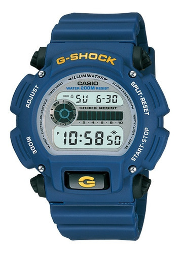 Reloj Casio Hombre Dw-9052-1v G-shock |watchito| Color Del Fondo Azul Color De La Correa Negro Color Del Bisel Negro