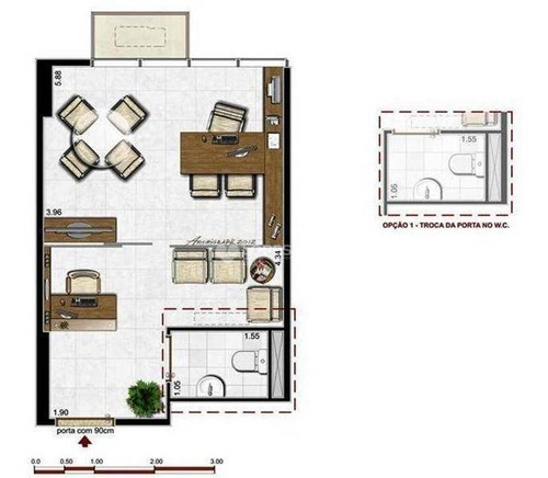 Imagem 1 de 5 de Sala Comercial, Bem Localizada, Ótimo Empreendimento, 25,40 M², R$ 275.000,00 - Centro - Niterói/rj - Sa1831