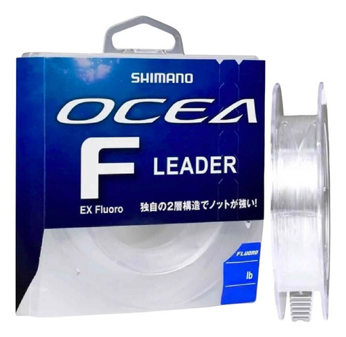 Línea de fluorocarbono Shimano Ocea Leader Ex, 0,47 mm, 30 libras — 50 m, color transparente