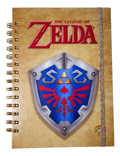 Legend Of Zelda Agenda Tapa Dura Cuero Con Diseño Videojuego