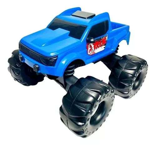 Brinquedo Super Picape Extreme Monster Truck Amarela 38cm