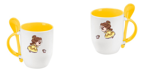 Taza Princesa Bella Disney Con Cuchara