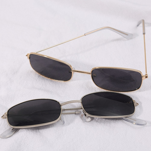Gafas De Sol Rectangulares Con Pantalla De Espejo De Metal U