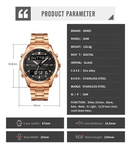 Reloj Electrónico Skmei Calendar Chronograph