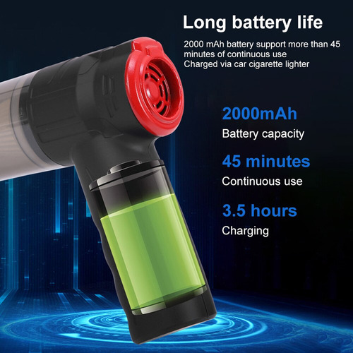 S Aspirador De Pó Sem Fio Para Carros 150w 16000pa Suctio