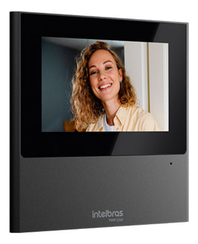 Terminal Interno Video Porteiro Tvip 2210 Preto Dc 12 V 1 A