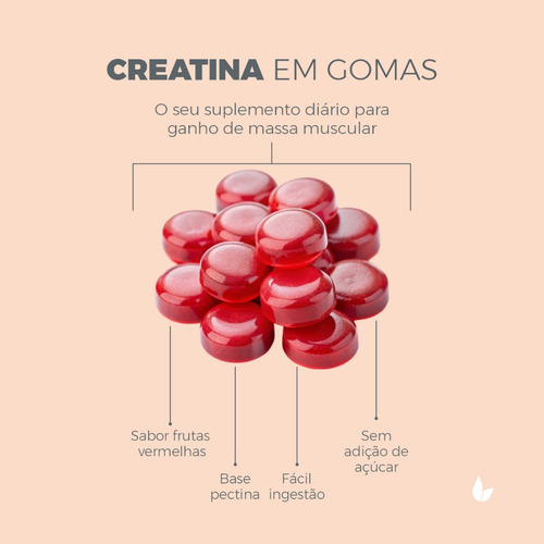 Creatina Gomas Prattico Health Sabor Frutas Vermelhas-30 Un.