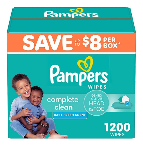Toallas Humedas Para Bebe Pampers Fresh Scent Caja 1,200 Pza
