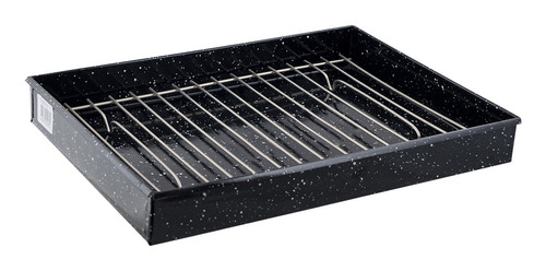 Asadera Fuente Enlozada Nº 4 C/rejilla 34x25cm Horno Jovifel Color Negro