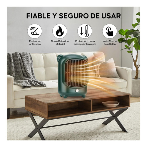 Calentador Espacial Con Termostato Ajustable Mini Calentador