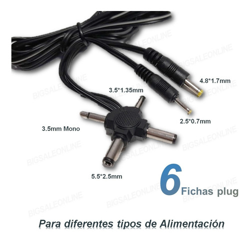 Transformador Fuente Alimentación Universal 6plug 1.5v A 12v