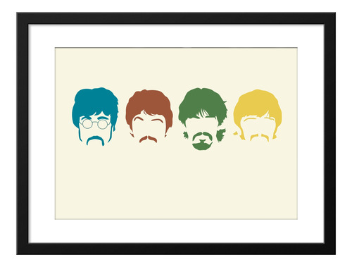 Cuadro The Beatles M5 20x30 (marco+lámina+vidrio)