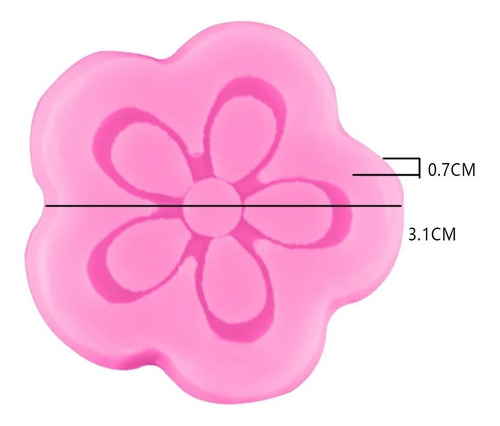 Molde De Silicon Para Fondant Flor Mini