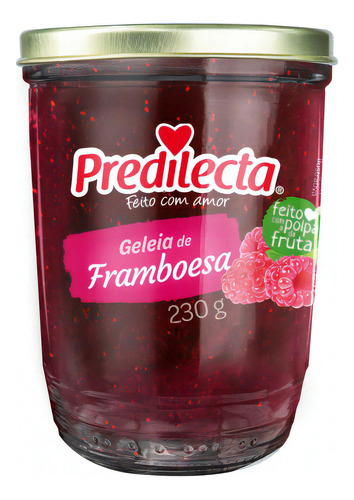 Geléia Predilecta framboesa em copo sem glúten 230 g