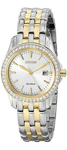 Reloj Citizen Mujeres Ecodrive Silhouette Crystal Con Fecha