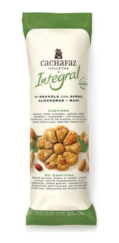 Galletas Integrales Con Granola - Cachafaz - 225 Gr