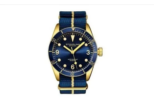 Rel gio Masculino Stuhrling Forti 3958 Quartz 41mm Diver Frete