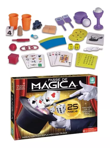 Jogo Infantil Kit 10 Magicas Truques Magia Cartas Baralho Meninos Meninas -  Nig Brinquedos - Jogos de Cartas - Magazine Luiza