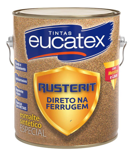 Tinta Rusterit Eucatex 3l Direto Na Ferrugem Resistente