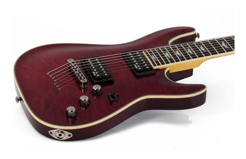 Imagen 3 de 3 de Guitarra eléctrica Schecter Omen Extreme-7 de caoba black cherry con diapasón de palo de rosa