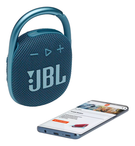 Parlante Portatil Jbl Clip 4 5w Bat 10h Ip67 Bluetooth 5.1 Color Azul
