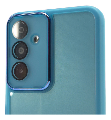 Funda + Mica Para Samsung A16 Case Protector Carcasa Rudo Balloon Cromo - Azul Samsung A16