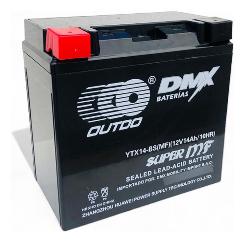 Batería Moto Ytx14-bs Outdo Dmx, Sellada, Activada