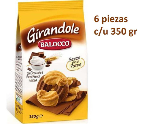 Galletas Italianas Girandole Biscuits  Balocco 350 Gr X 6 Pz