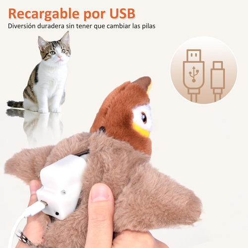 Pajaro Juguete Gato Interactivo Flappy Bird Cat Toy Sensor