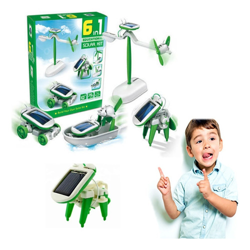 Robot Educativo Solar 6 En 1 , Armable Robot Para Niños Gybs