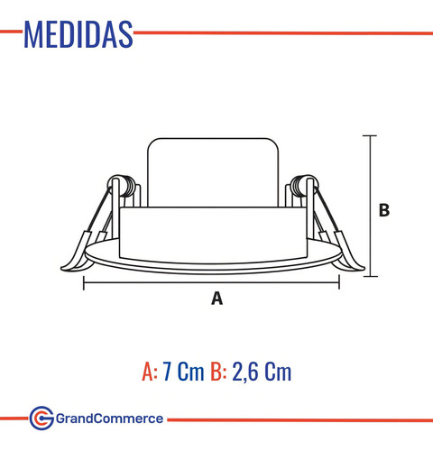 Spot Led Redondo Embebido Tramontina 3w 6500k (luz blanca)