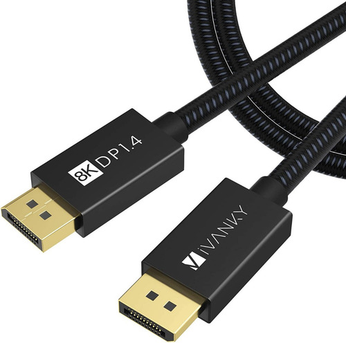 Cable Displayport 1.4 8k 2160p 60 Hz 4k A 144 Hz Mallado