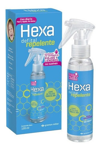 Hexa Defital Repelente Capilar Para Piojos Liendres 120 Ml