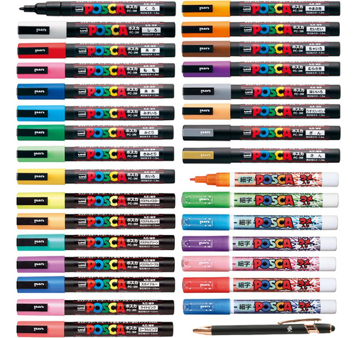 Uni Paint Marker Color Póster Rotulador Todos Colores Punta