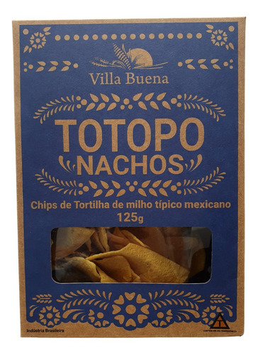 Totopo Tortilha De Milho Nacho Mexicano 125gr Villa Buena
