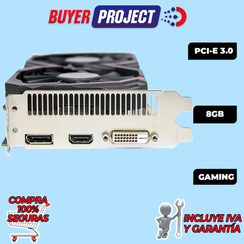Tarjeta De Video Arktek Rx580 Gaming 8gb Gddr5 Pci-e3.0 Hdmi