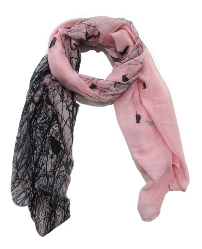 Pashmina Modelo Arboles Pajaros Fight Hombre Mujer